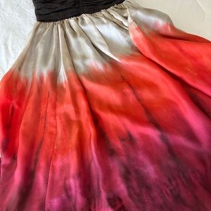 Zara Silk Ombré Strapless Dress